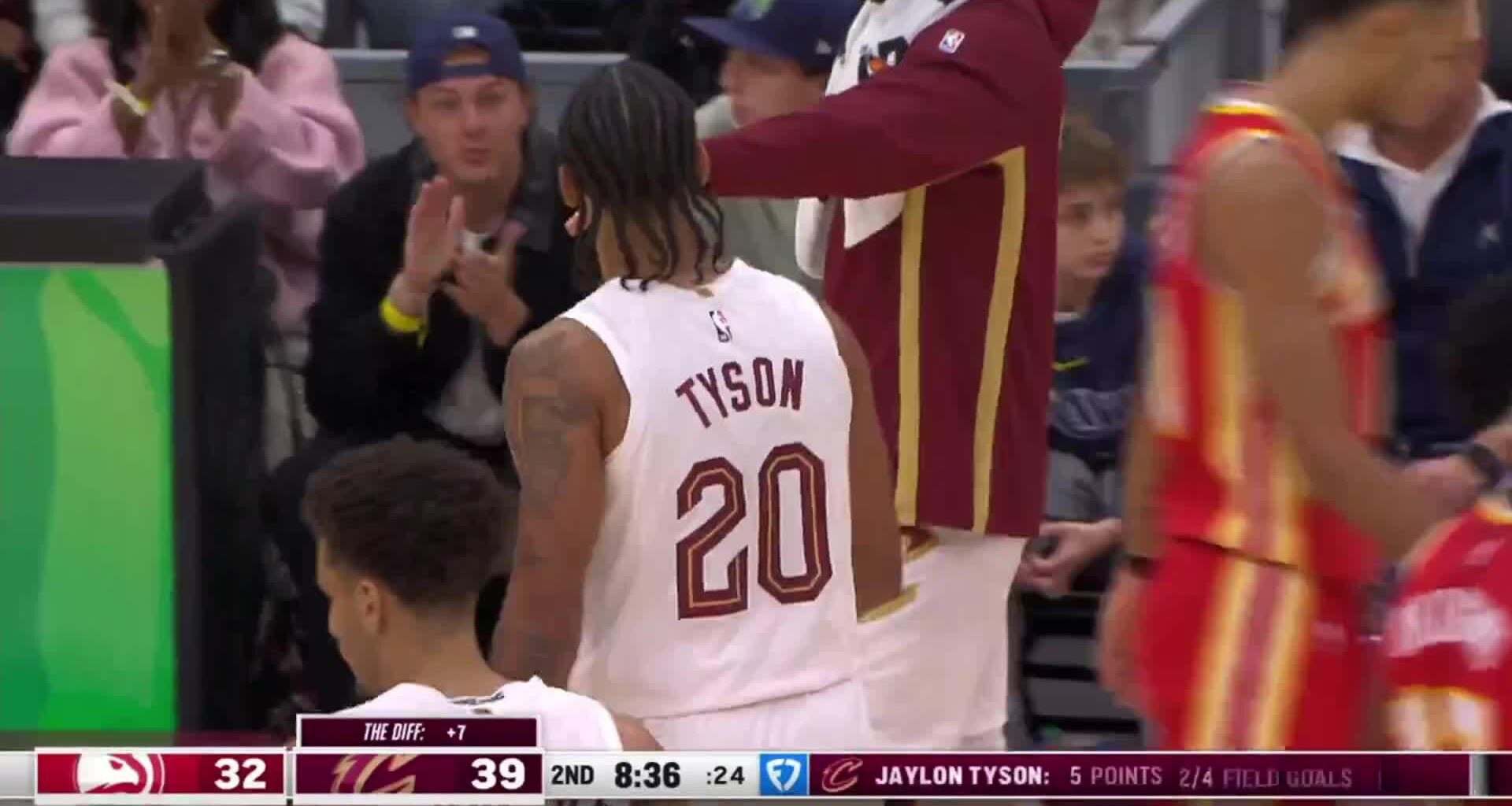 [Highlight] Thomas Bryant gets the block leading to Proctor leading two Hawks players into each other and a Tyson three