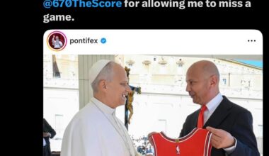 Da Pope definitely pulling strings with the Big Guy for us.