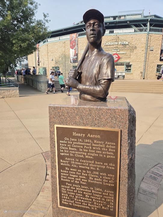 Hank Aaron - June 14,  1952. His Professional Debut in Eau Claire Wisconsin
