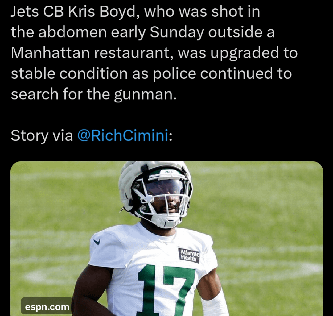 Former Texans CB Kris Boyd in stable condition 🤟