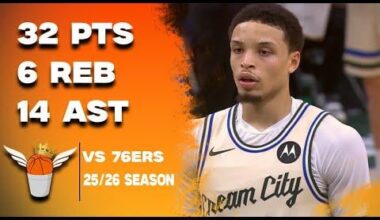 Ryan Rollins 32 Points/Career High 14 Assists vs 76ers Full Highlights! (11/20/2025)