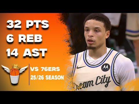 Ryan Rollins 32 Points/Career High 14 Assists vs 76ers Full Highlights! (11/20/2025)