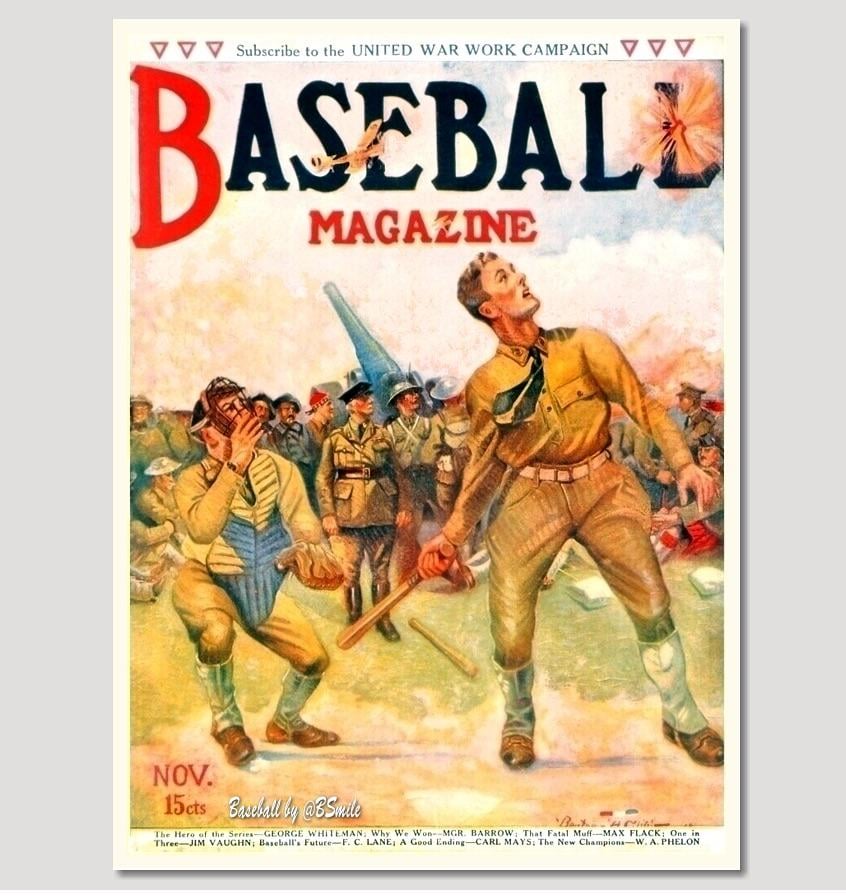 The fighting of World War I came to a formal end 107 years ago today - at the 11th hour of the 11th day of the 11th month of 1918. (Baseball Magazine - November 1918)