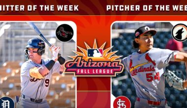 McGonigle AFL Hitter of the Week for the 2nd time.