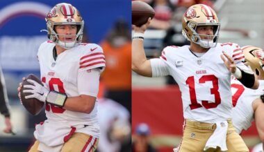 Mac Jones to start against Rams. Brock Purdy listed as questionable.