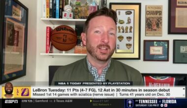 McMenamin: "LeBron can only miss 3 more games until the end of the regular season to be eligible for All-NBA. He's been All-NBA for 21 years straight. The source I spoke to today said he'd rather Lebron skip back-to-backs, but we'll see how that aligns with his plans to be eligible for All-NBA"