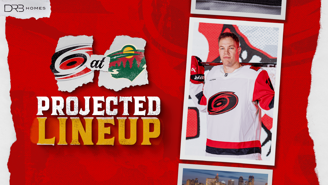 Projected Lineup: November 19 at Minnesota | Carolina Hurricanes