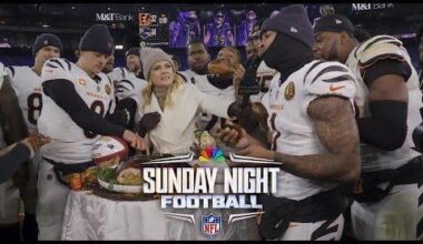 Frankly I'm surprised as hell that the entire offensive line was not out there for this postgame segment.