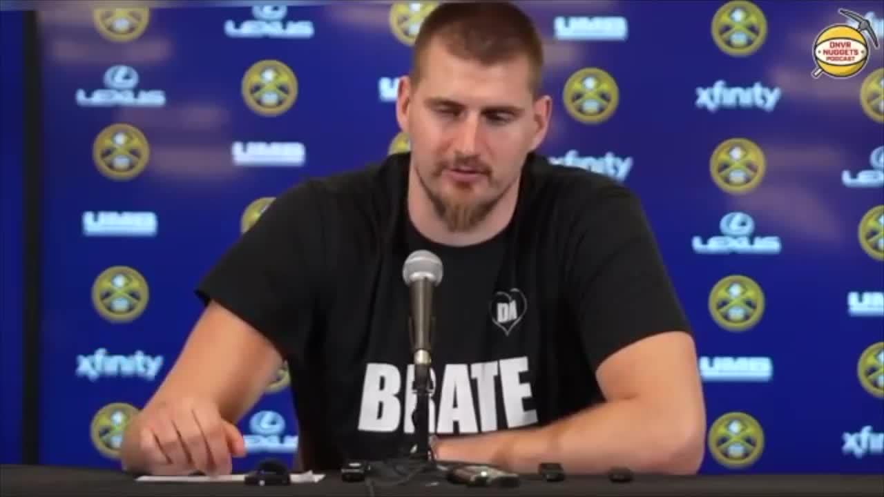 Nikola Jokić on advice to Nikola Jović: "I think he's a good defender. He can defend multiple positions....Offensively...he's actually a really good post-up player. That's my opinion because we used him on national team as a post-up player and it was working good for us because of his size."