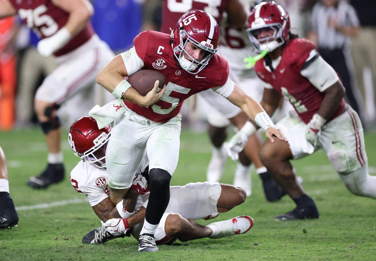 College Football Playoff rankings predictions: How far will Alabama fall in Tuesday’s Top 25?