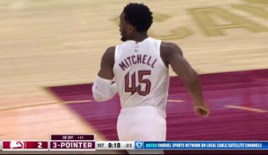 [Highlight] Donovan Mitchell uses the triple threat to perfection to get the open three