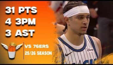 Anthony Black Career High 31 Points vs 76ers Full Highlights! (11/25/2025)