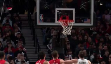 Camara throws the behind the back pass, Deni throws the no-look over the shoulder, and Kris dunks it