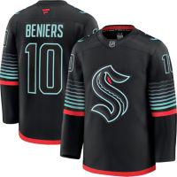 Dicks one day sale. NHL Men's Seattle Kraken Matt Beniers #10 Alternate Navy Premium Authentic Jersey for $184