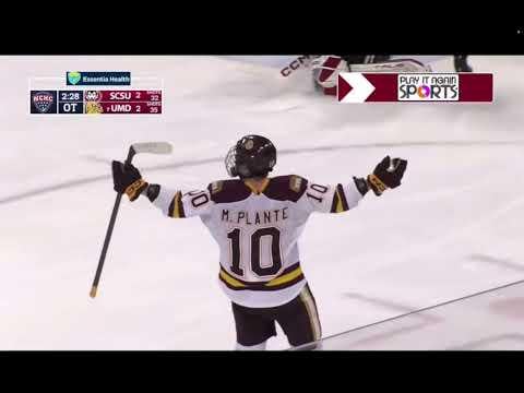 Red Wings Prospect Max Plante Overtime Goal vs St. Cloud State