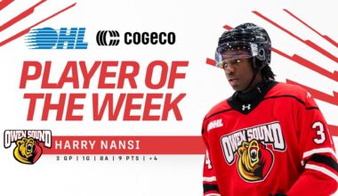 [OHL] Attack's Harry Nansi named OHL Player of the Week