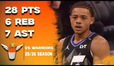 Keyonte George 28 Points/7 Assists vs Warriors Full Highlights! (11/24/2025)