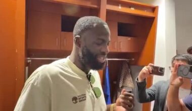 Here is Draymond Green on his fan interaction in New Orleans tonight. “He just kept calling me a woman.” The fan, Sam Green, said he was taunting Draymond with chants of “Angel Reese,” because Draymond had several rebounds but had yet to attempt a shot.