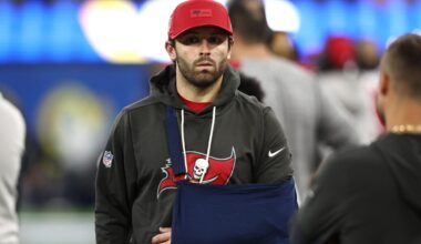Buccaneers QB Baker Mayfield sprains left shoulder ahead of Cardinals matchup
