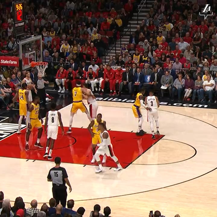 Throwback to LeBron’s first buckets as a Laker being B2B highlight dunks