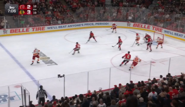 Oliver Moore pulls away with his speed and the puck somehow finds its way into the net for his 2nd goal of the season