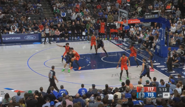 Cooper Flagg w the half spin & below the stripe floater