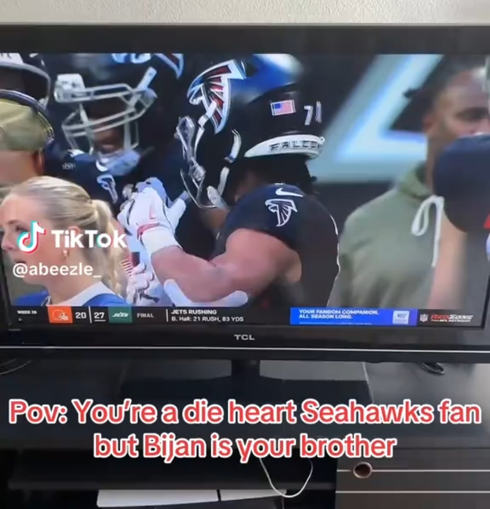 Bijan Robinson's brother is a Seahawks fan