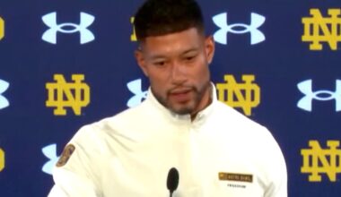 Notre Dame Coach Marcus Freeman Honors Fan Whose Dad Died 'Perfect Death' at Their Game