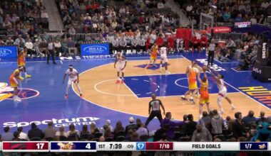 [Highlight] Kon Knueppel catches it in the corner, relocates, and hits a three-pointer. He is the NBA's leading rookie scorer, averaging 18.3 points per game