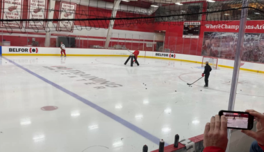 Patrick Kane during practice