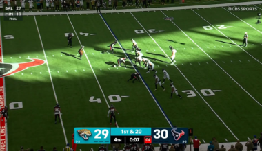 WAJ WITH THE SACK. RANKINS CALLS GAME. HOUSTON WINS.