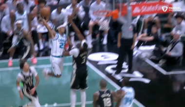 Tre Mann POSTER on Myles Turner! 😱