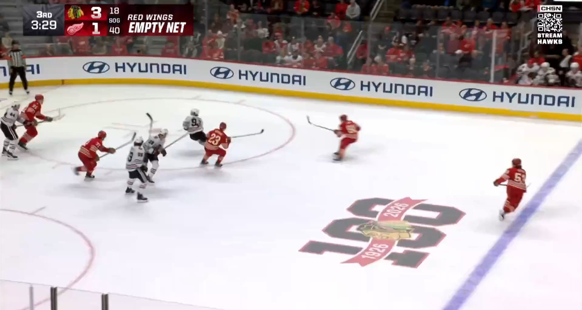 Andre Burakovsky scores the empty-netter for his 7th goal of the season.  Another assist for Connor Bedard gives him the league lead in points