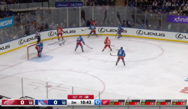 Debrincat gets the first one for Detroit off of a Raymond shot