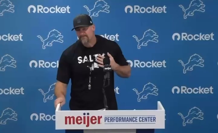 Dan Campbell on the Tush Push: "I’m a purist. You take something out of the game, then we’re taking the next thing out of the game, and pretty soon you’re only playing 30 minutes....They’ve got a niche, they’ve found something, they’re good at it, and it’s for everybody else to stop"