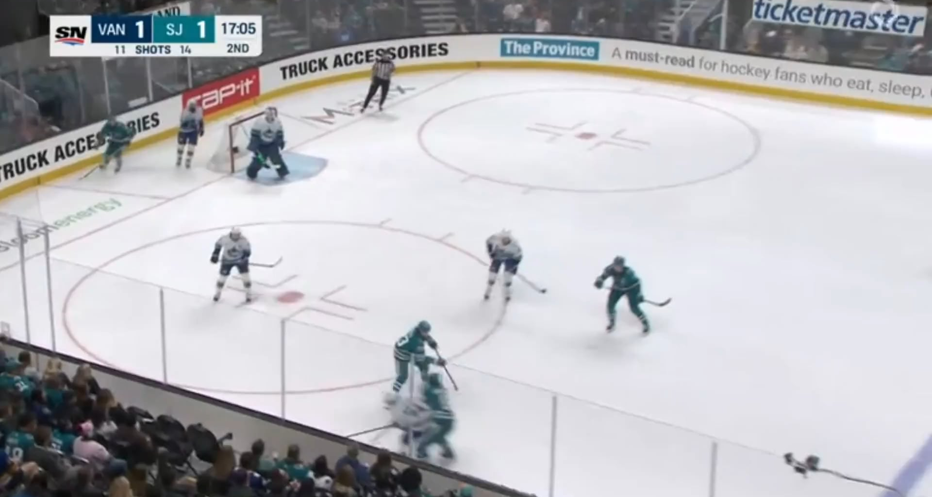 Great hand-eye by Petterson to bat the puck out of the air, and score while on the ground.