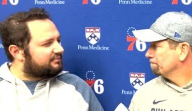 [Krell] Sixers injury report for tomorrow’s game vs Toronto:  Paul George - OUT (knee) Dominick Barlow - OUT (elbow laceration)  Everyone else is available.