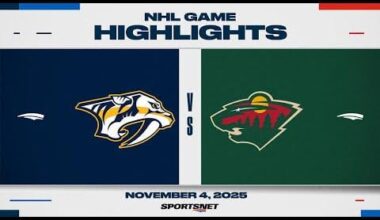 NHL Highlights | Predators vs. Wild - November 4, 2025