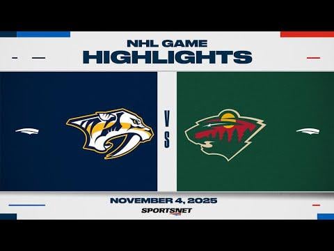 NHL Highlights | Predators vs. Wild - November 4, 2025