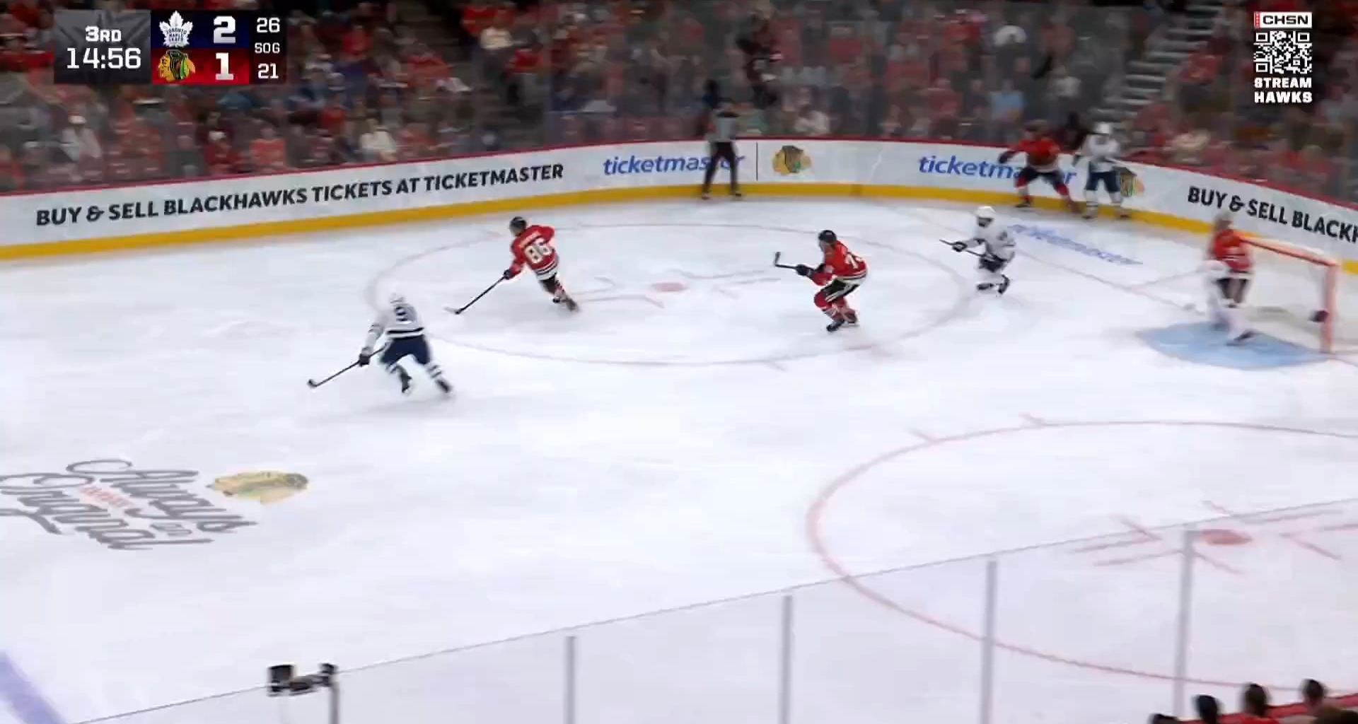 What a pass by Frank Nazar and what a goal by Teuvo Teravainen, who scores his 4th of the season