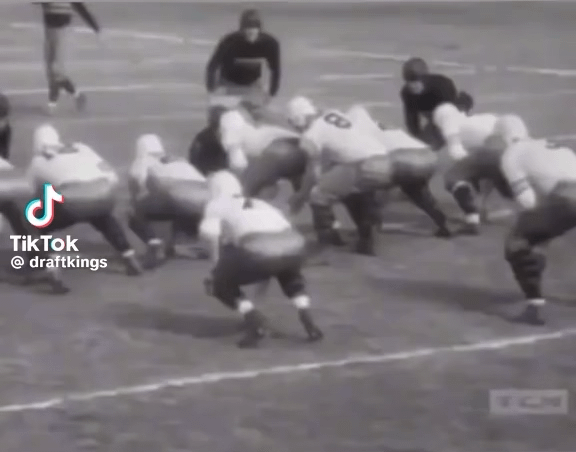 The Chicago Bears throwing a 45 yd behind the back pass in 1933; you know Andy has this dialed up and ready to push play