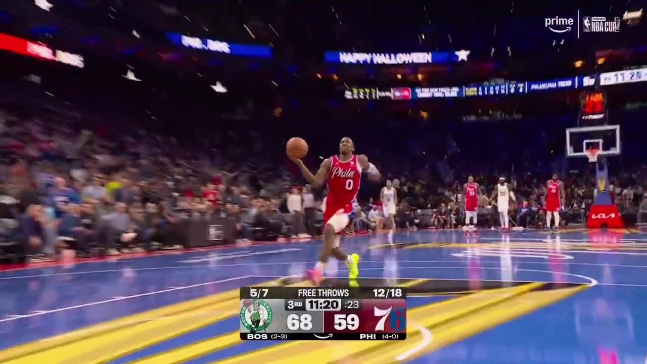 [Highlight] The Sixers open the 3rd quarter on a 6-0 run, with Embiid and Maxey cutting the deficit to single digits against the Celtics