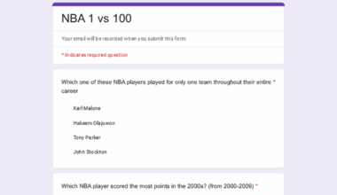 NBA Trivia for a Project