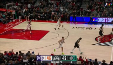 Yang posts up and uses the footwork to score