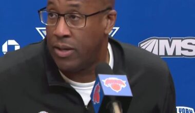 Mike Brown on Knicks response to officiating in loss to Orlando: "Disappointing to see is that everything that happened on the court, we blamed the officials... We were the culprits of a lot of stuff that happened out on the floor... I couldn't even use a challenge because we were fouling."