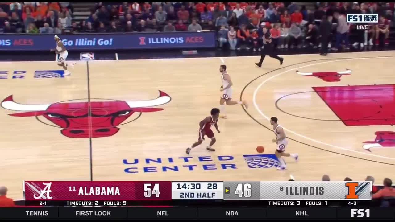 [Projected Late Lottery/Mid First Rd. Pick] Labaron Philon (6'4'' Point Guard, Sophomore, Alabama) vs #8 Ranked Illinois: 24 Pts, 5 ast (50% FG, 50% 3P, 75% FT, 25 Min)