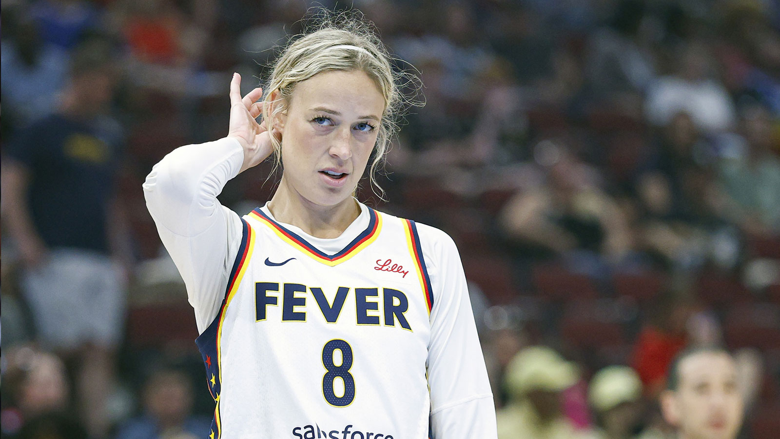 WNBA player Sophie Cunningham with the Indiana Fever in 2025.