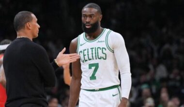 Jaylen Brown, Joe Mazzulla explain Brown’s first-half benching "The team kind of feeds off me, I know that, so I gotta be better. Joe [Mazzulla] is just holding me to a higher standard."