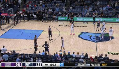 [Lowlight] The Grizzlies announcer asks his sideline reporter, Rob Fischer, whether he hit his NBA bet. Fischer says he hit his first one