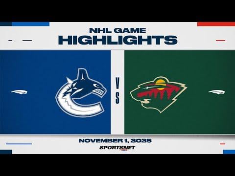 NHL Highlights | Canucks vs. Wild - November 1, 2025
